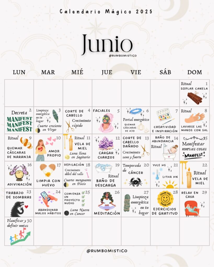 Calendario Junio 2025
