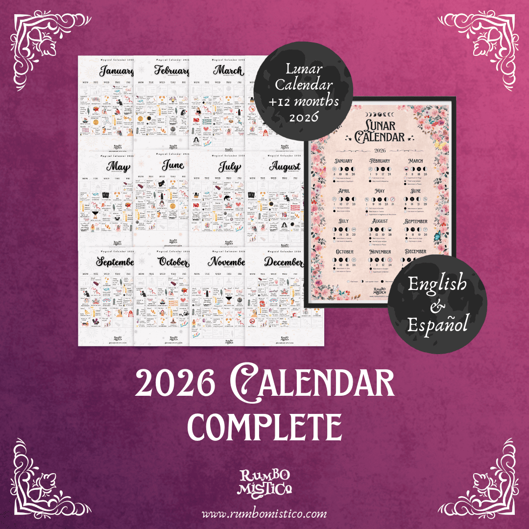 Calendarios mensuales + lunar 2026 - Español & English - Imagen 2