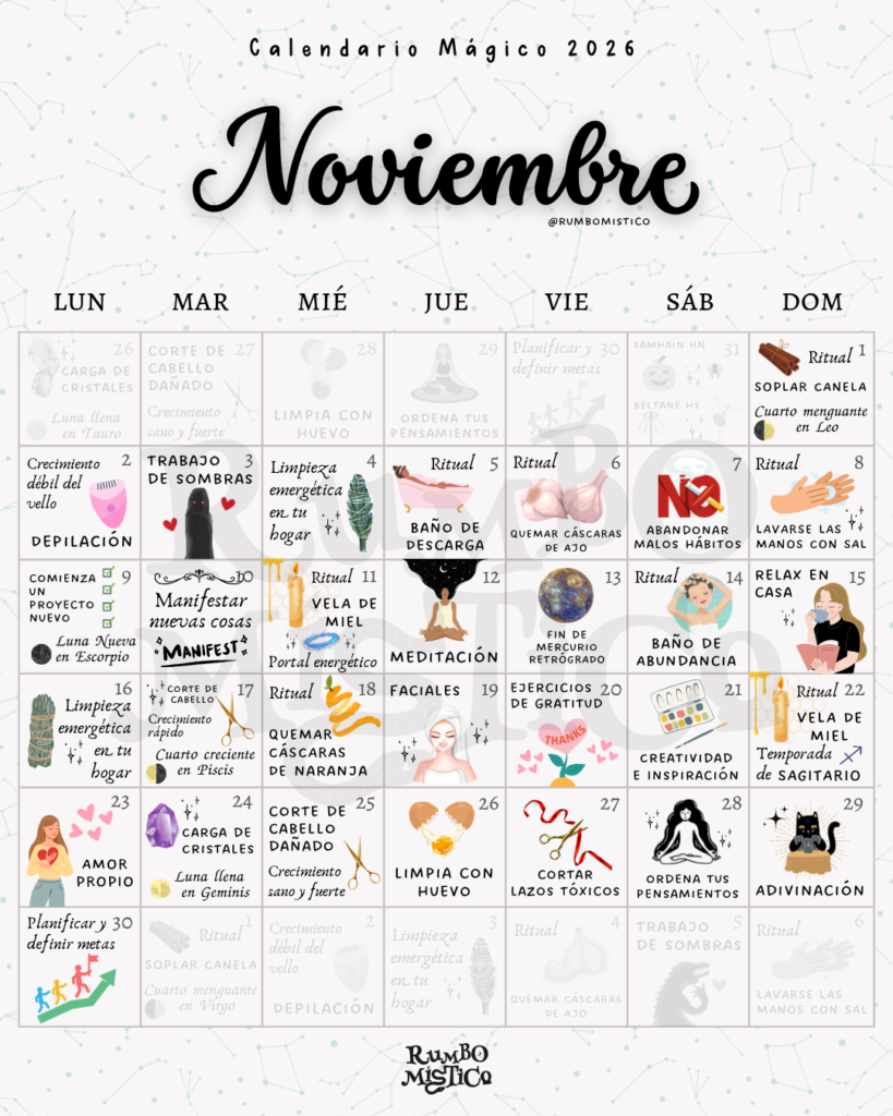 Calendario Noviembre 2026